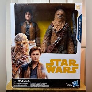 Hasbro Star Wars Chewbacca & Han Solo Figures - Brown & Black